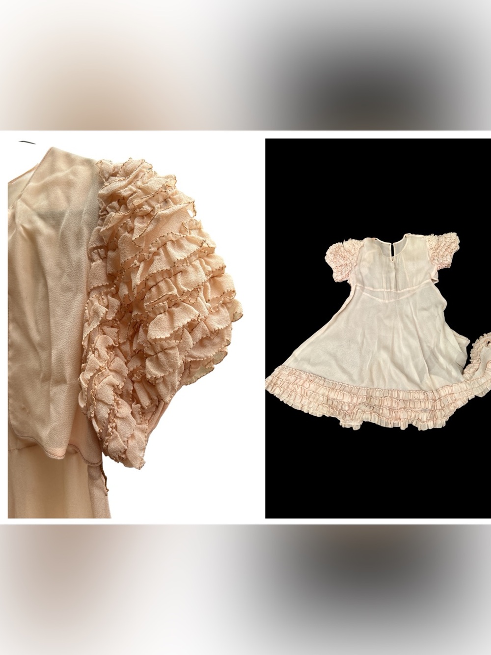 Vintage Girl's Dress Pale Pink Damaged